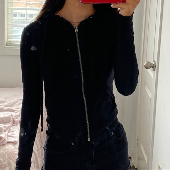 Aeropostale Black Zip Up Hoodie - Picture 3 of 4